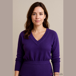 Scoop Beach Wool Blend Ribbed Dress Tunic Purple Metallic Light Dropped Waist M